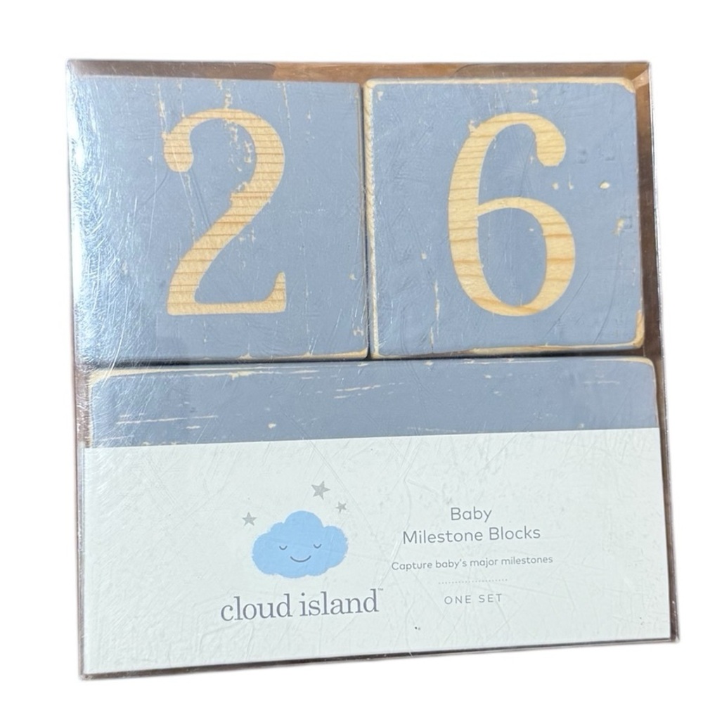 Cloud Island Baby Milestone Blocks - Unisex